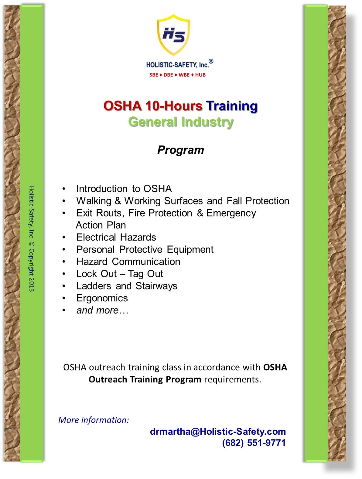 OSHA 10 & 30 Hours Training for Construction in Spanish